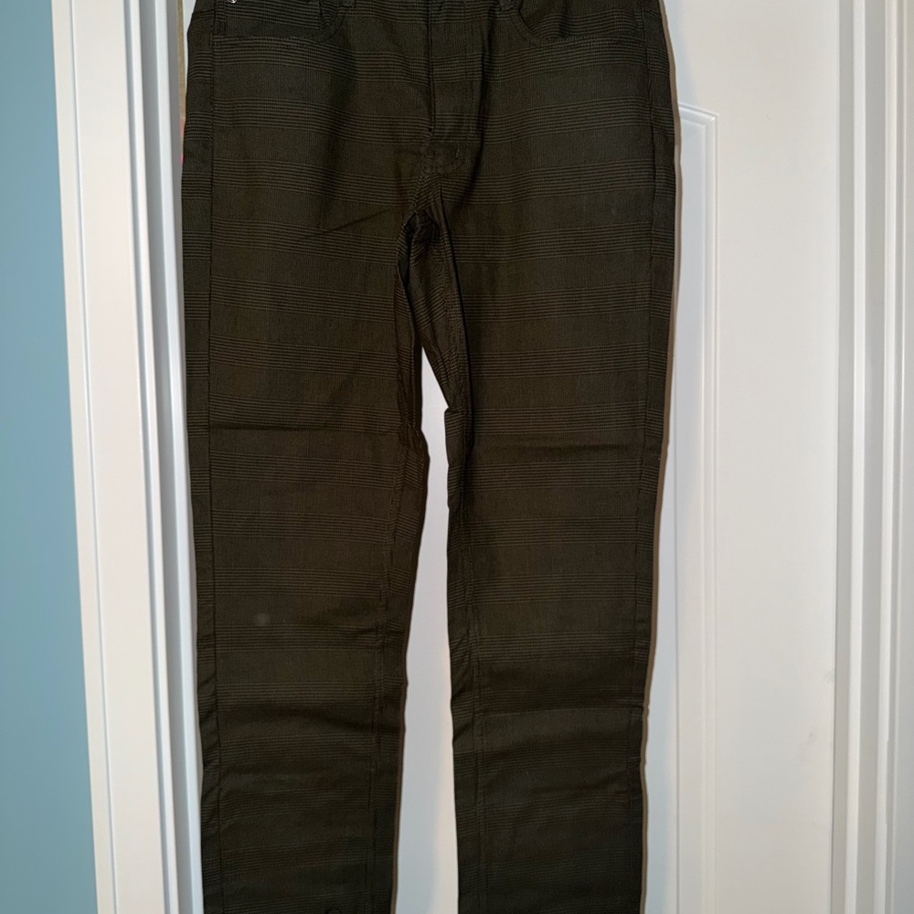 Ben Sherman Black and White Checkered Stretch Pants